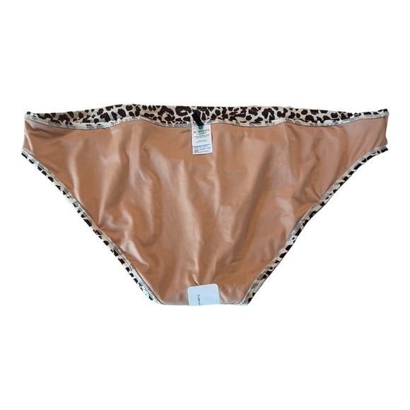 J. Crew Leopard  High rise High-cut leg Moderate coverage Swim Size 3X BF102 - Picture 4 of 10